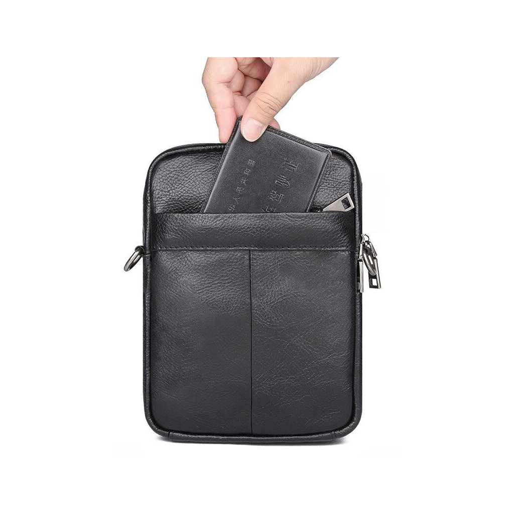 Сумка Vintage Шкіряна флотар Чорна (14969) - зображення 8