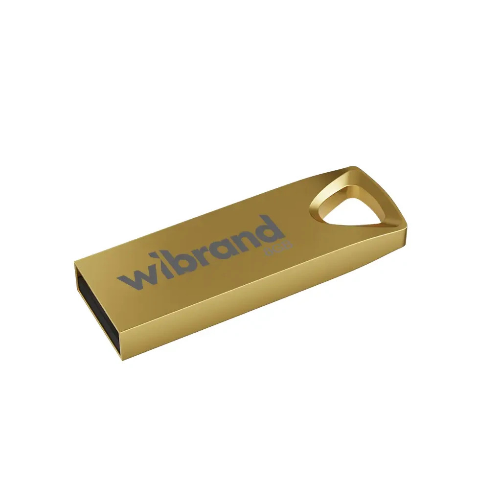 USB флеш накопичувач Wibrand 8GB Taipan Gold USB 2.0 (WI2.0/TA8U2G) - зображення 1