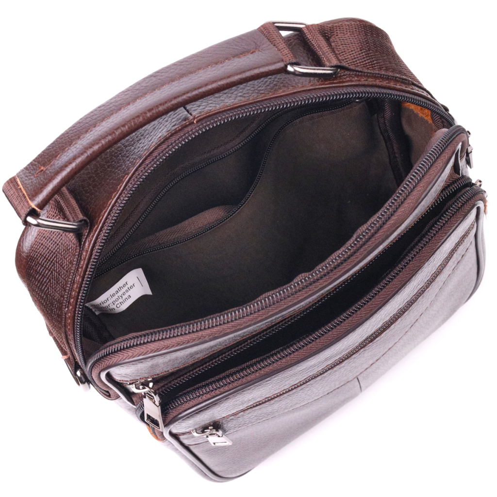 Сумка Vintage Чоловіча з ручкою шкіряна Коричнева (21276) - зображення 6