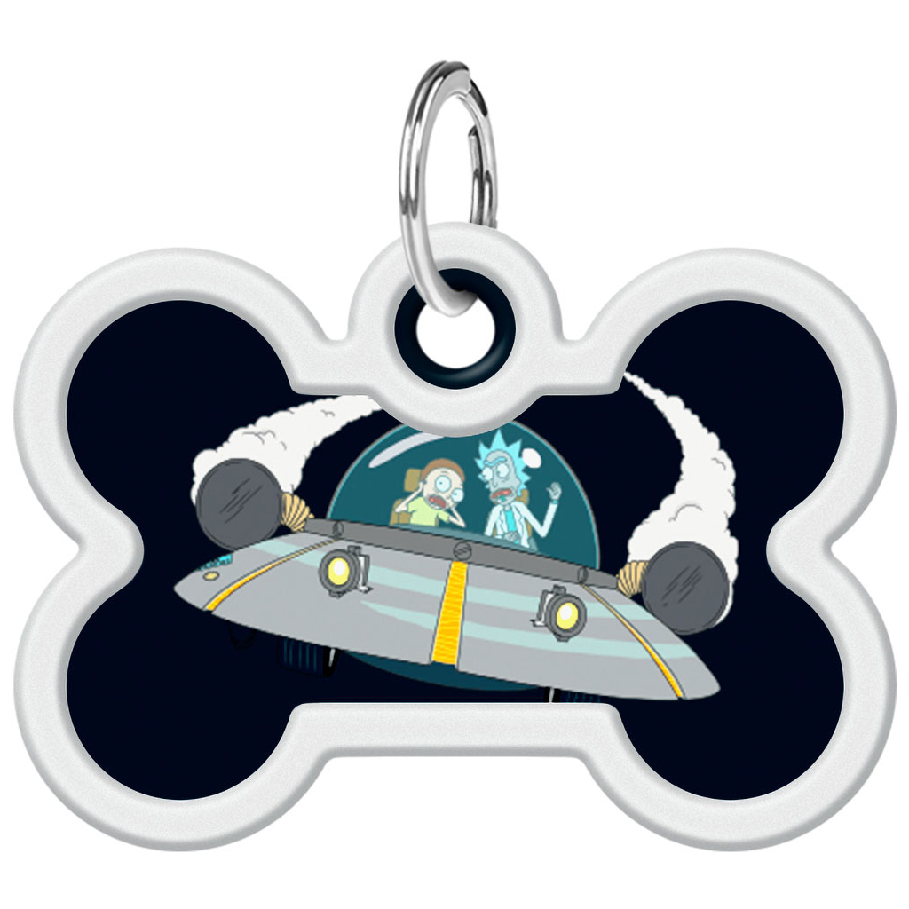 Адресник для тварин WAUDOG Smart ID з QR паспортом "Рік і Морті 1", кістка 40х28 мм (231-0280) - зображення 2