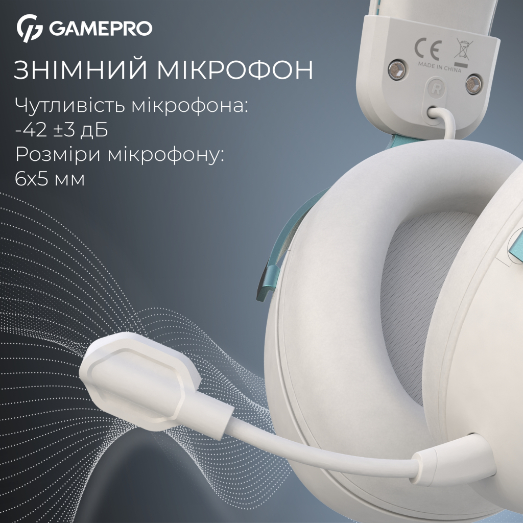 Навушники GamePro Asgard Freya Pro Wireless White/Blue (HSW201WB) - зображення 8