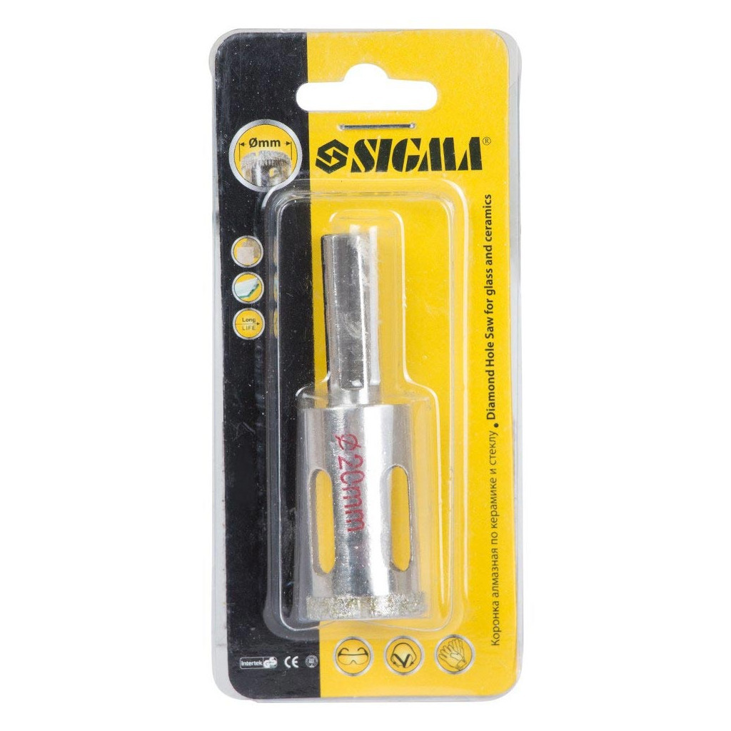 Коронка Sigma алмазна по кераміці та склу 20мм (1541201) - зображення 2