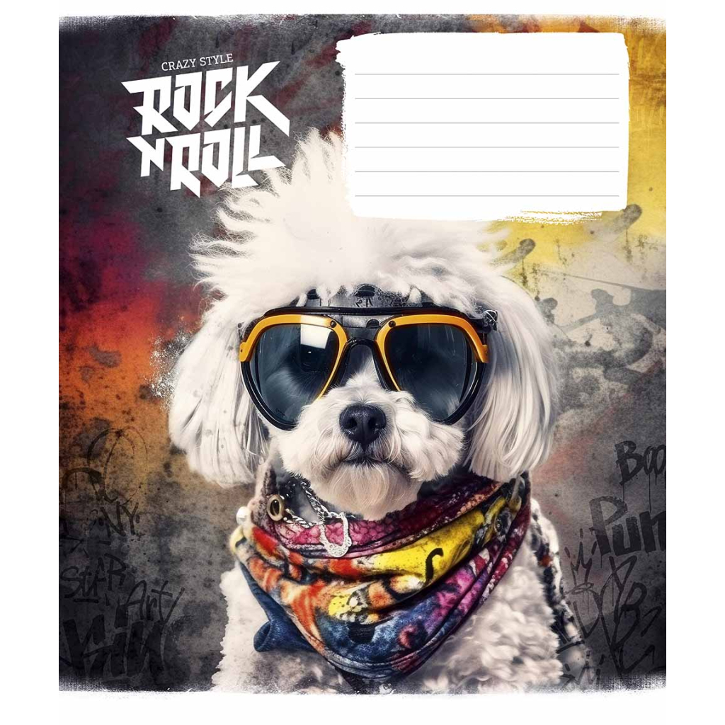 Зошит Школярик Rock star 12 аркушів коса лінія (012-3277L) - зображення 5