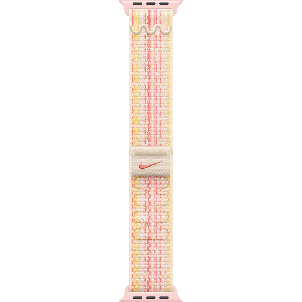 Ремінець до смарт-годинника Apple 45mm Starlight/Pink Nike Sport Loop (MUJY3ZM/A) - зображення 2