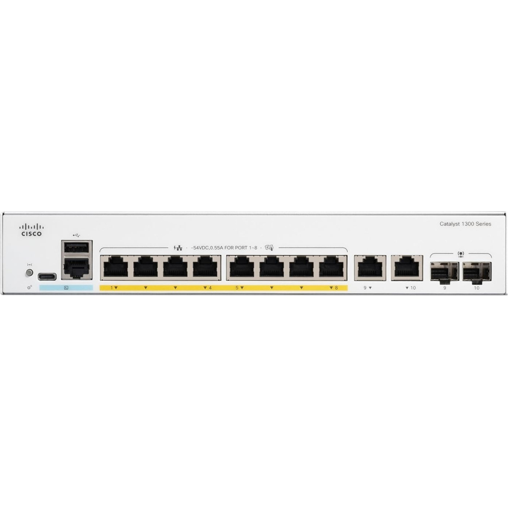 Комутатор мережевий Cisco C1300-8T-E-2G - зображення 3