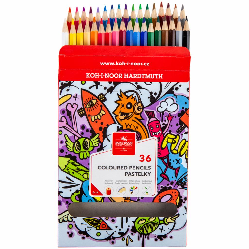 Олівці кольорові Koh-i-Noor Teenage 36 кольорів (3555) - изображение 2