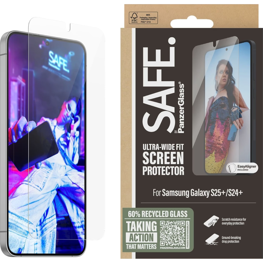 Скло захисне PANZERGLASS Samsung Galaxy S25 Plus Ultra-Wide Fit w. Aligner (PG_SARNUWFG37942) - зображення 1