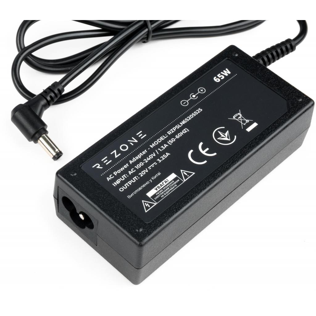 Блок живлення до ноутбуку Rezone Lenovo 65W 20V 3.25А 5.5*2.5 (RZPSLN65205525) - зображення 2