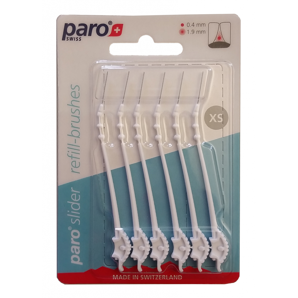 Щітки для міжзубних проміжків Paro Swiss slider змінні розмір XS 6 шт. (7610458010310) - изображение 1