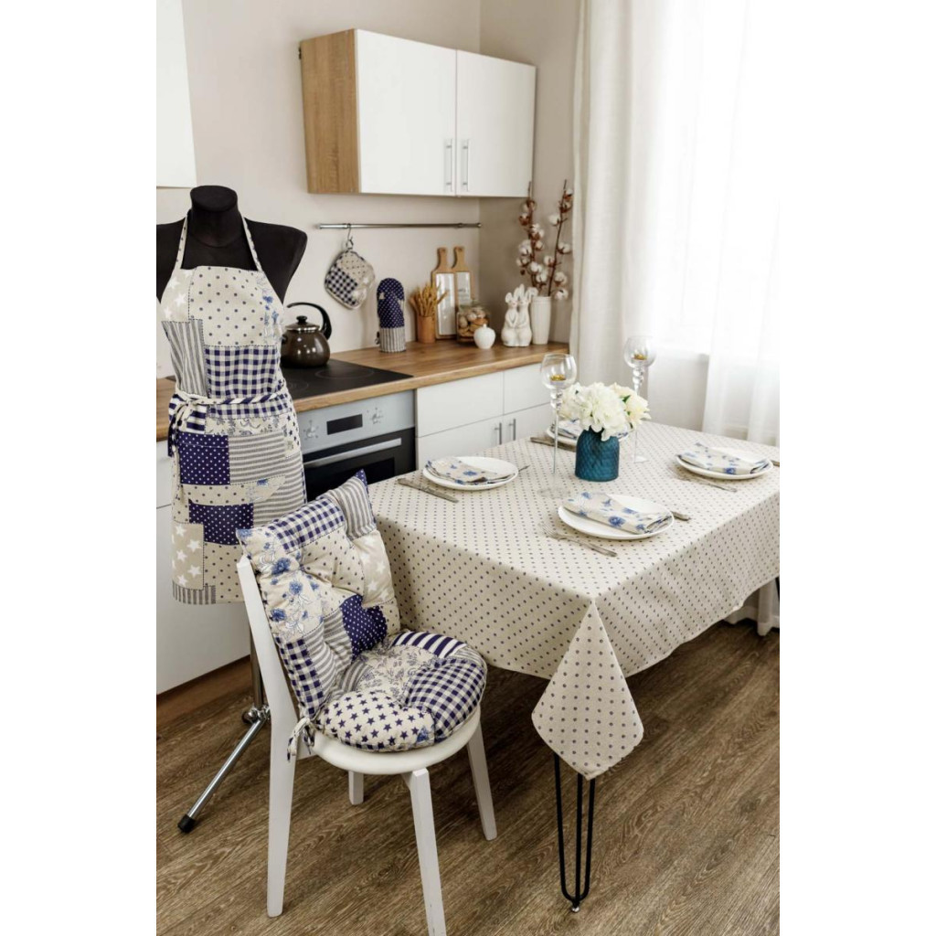 Скатертина Прованс Горох сині Господиня 220х136 см (4823093451100) - зображення 2