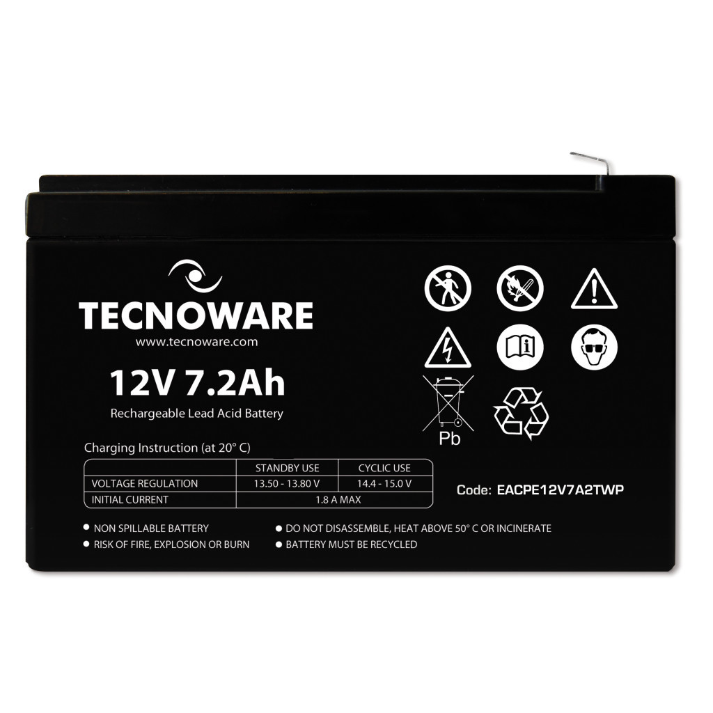 Батарея до ДБЖ TECNOWARE 12V-7.2Ah (EACPE12V7A2TWP) - зображення 2