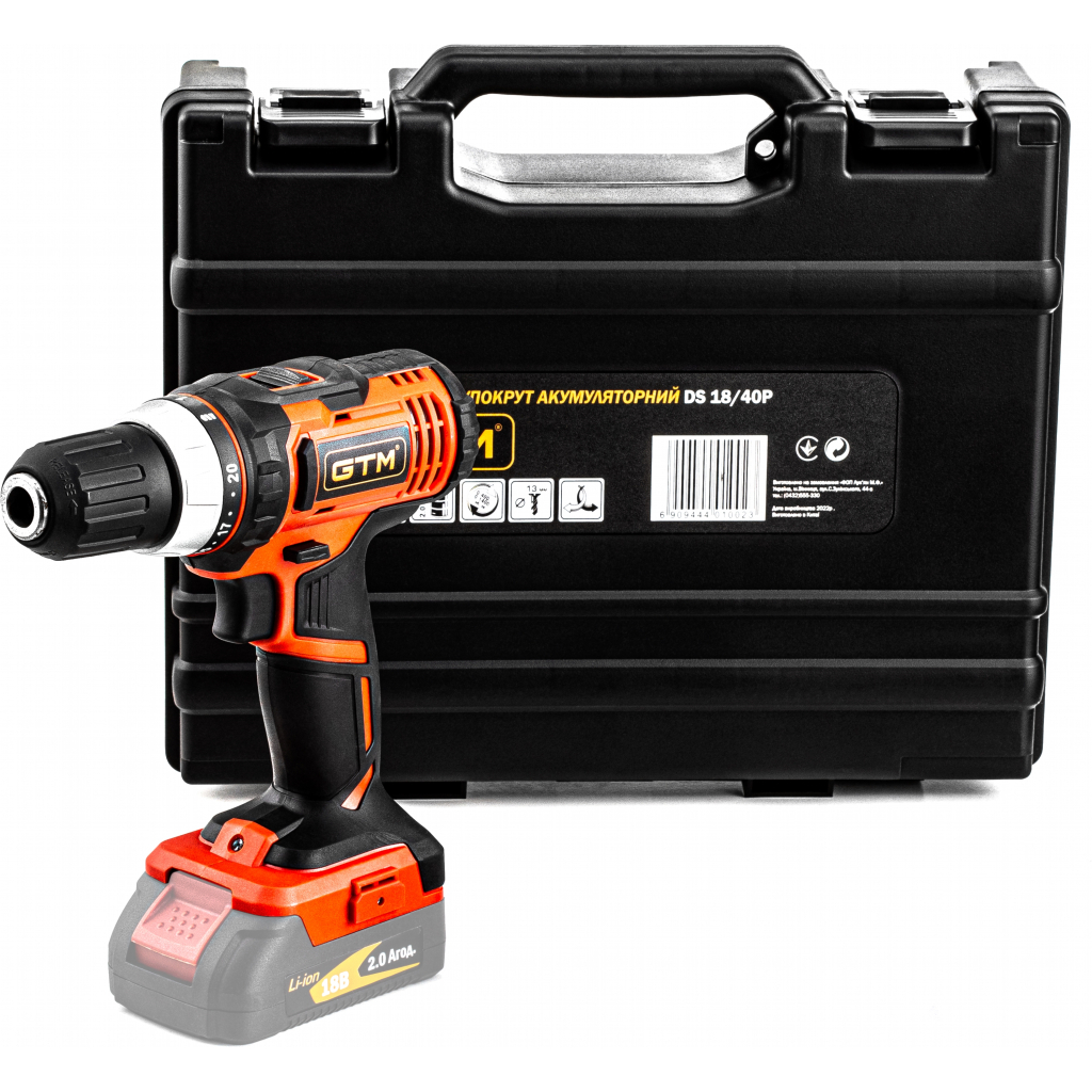 Шуруповерт GTM DS18/40P - зображення 4