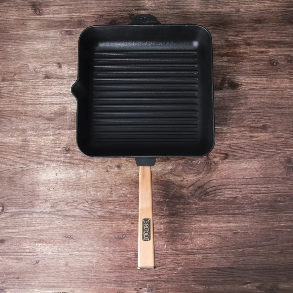 Сковорода Brizoll Optima чавунна квадратна Гриль з ручкою 260х260х50 мм (O262650G-P) - зображення 7