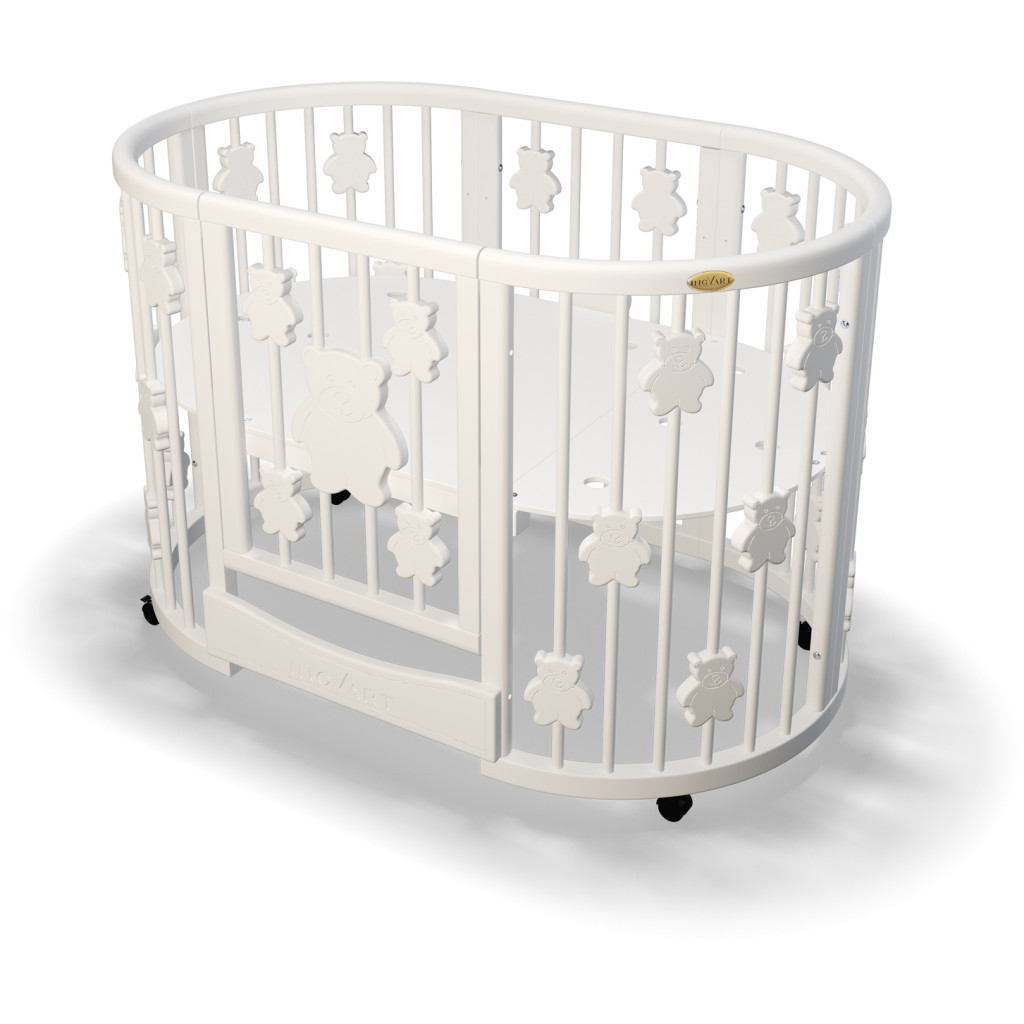 Ліжечко Ingvart Smartbed Plus з ведмедиками сл. кістка (4361015) - зображення 1