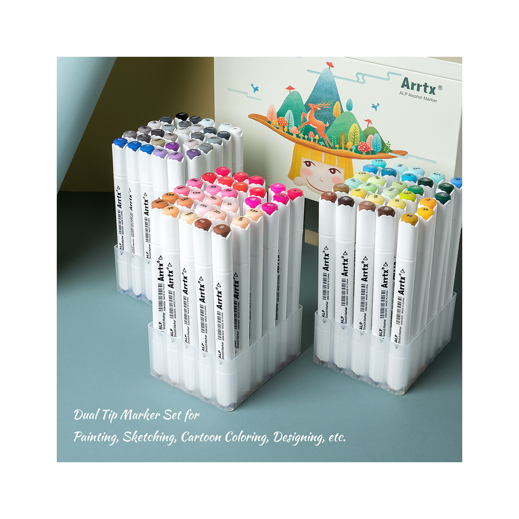 Художній маркер Arrtx Спиртові Alp ASM-0290B 90 кольорів (LC302475) - picture 10