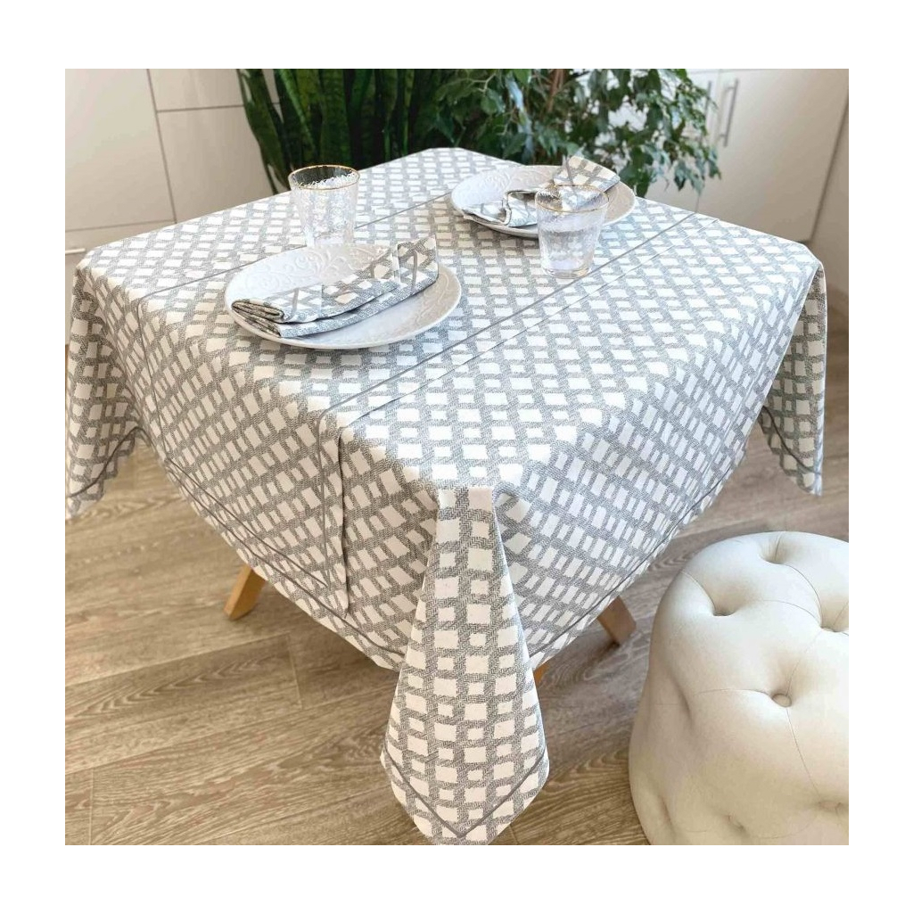 Скатертина Прованс Avantime Лофт Сірий 132х132 см (17279) - зображення 1