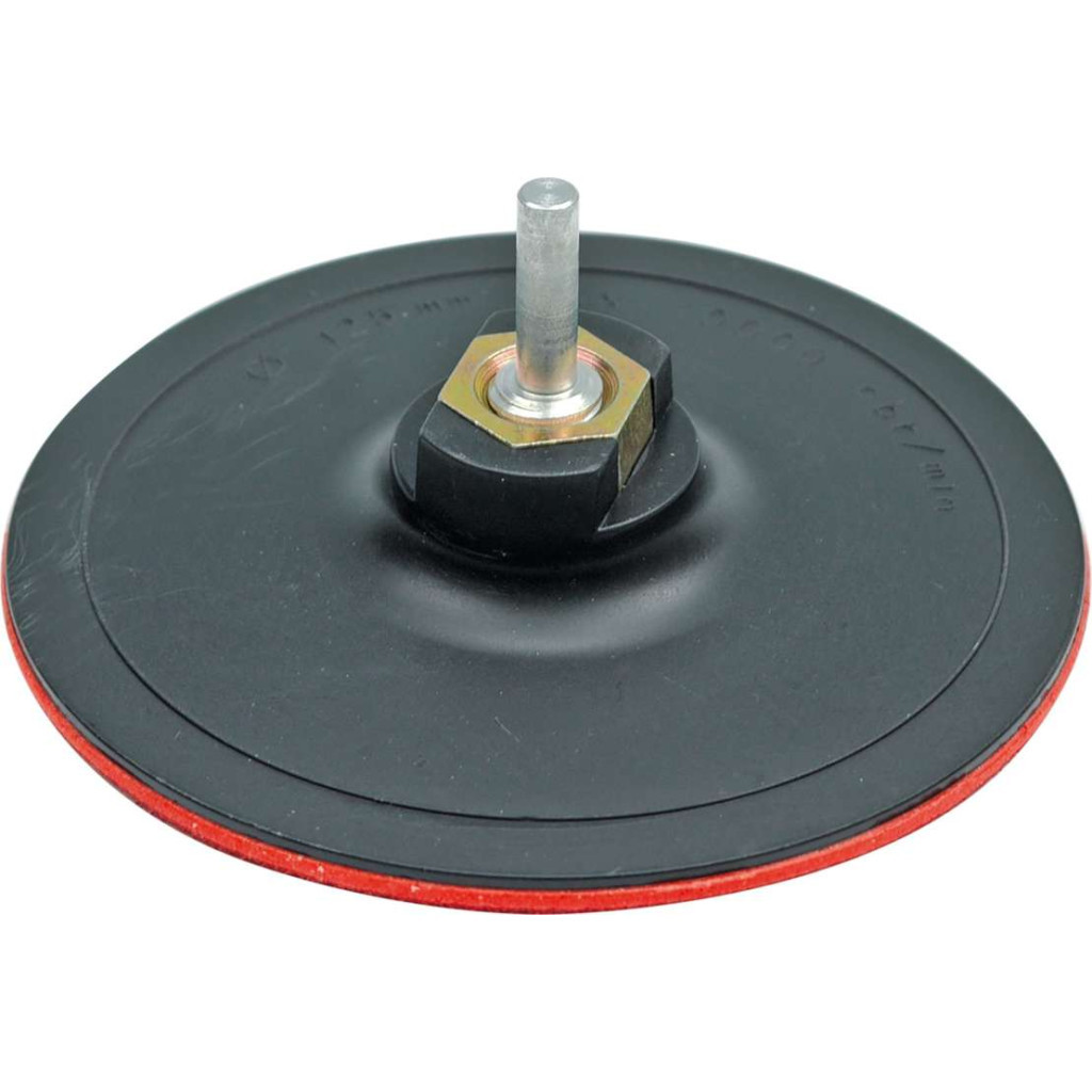 Круг зачистний Vorel шліфувальний на липучку, 125 мм + гайка М14, гвинт (08316) - зображення 1