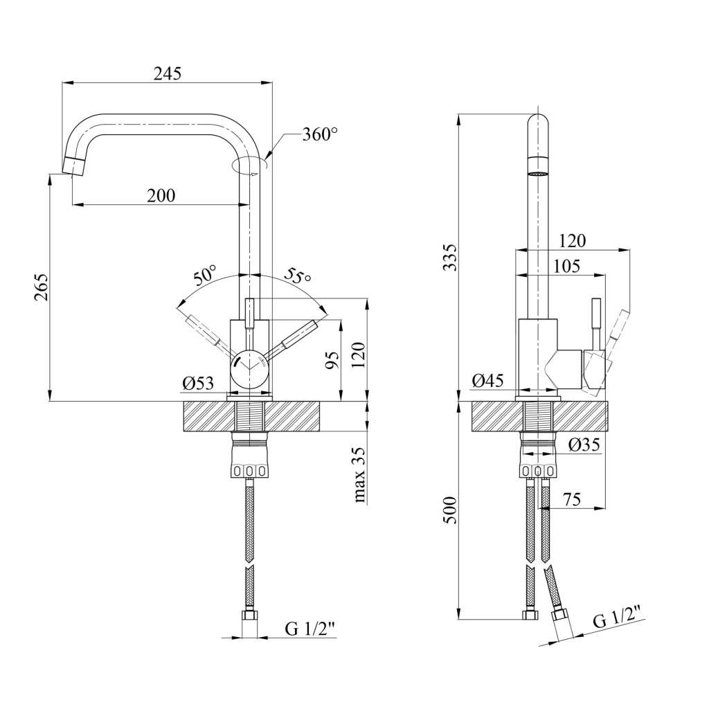 Змішувач Kroner Klassisch-ESG037 - зображення 9