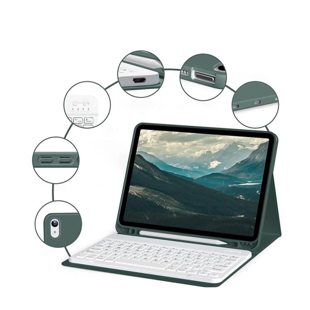 Чохол до планшета BeCover with keyboard Apple iPad Mini 7 2024 Dark Green (712993) - зображення 3