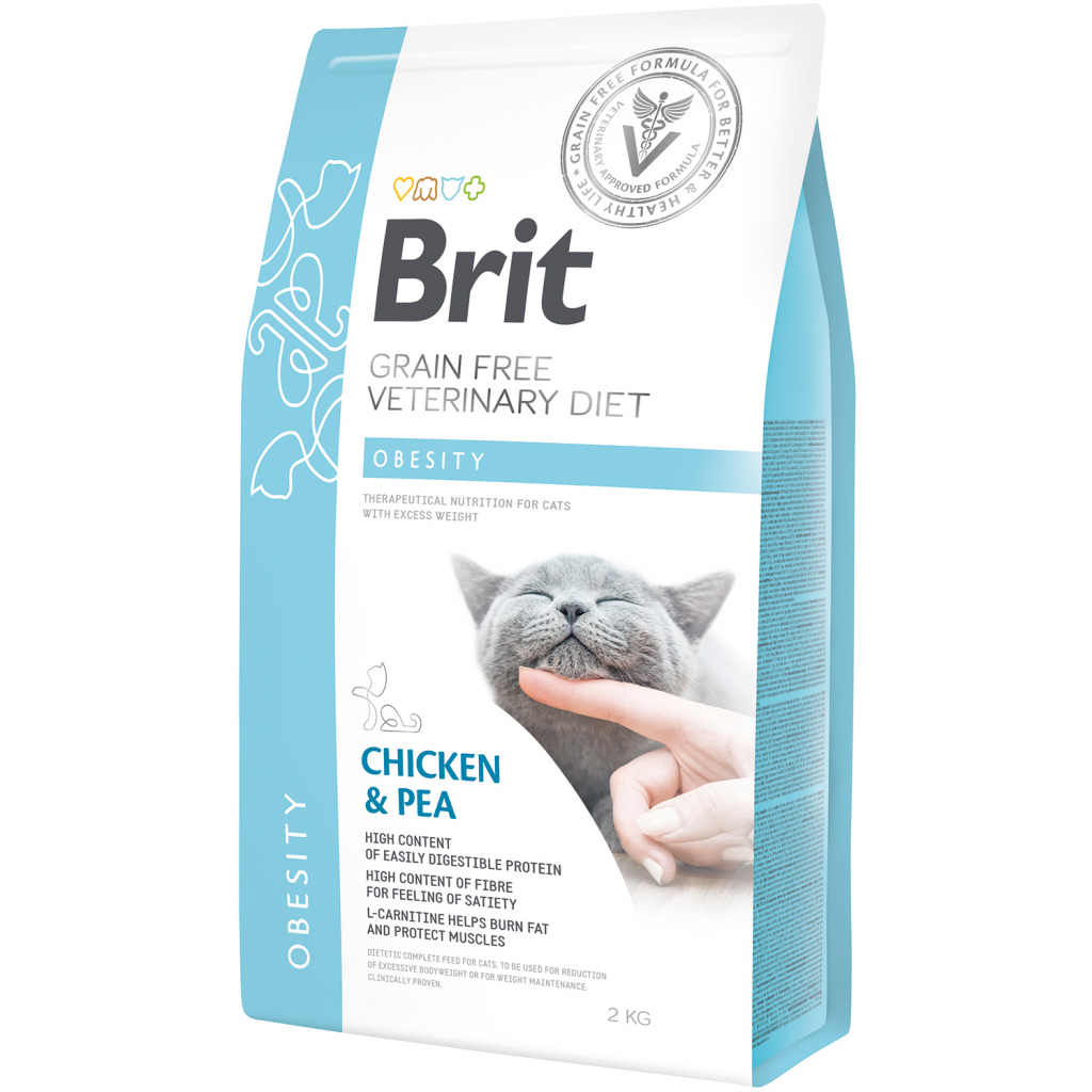 Сухий корм для кішок Brit GF VetDiets Cat Obesity 2 кг (8595602528479) - зображення 1