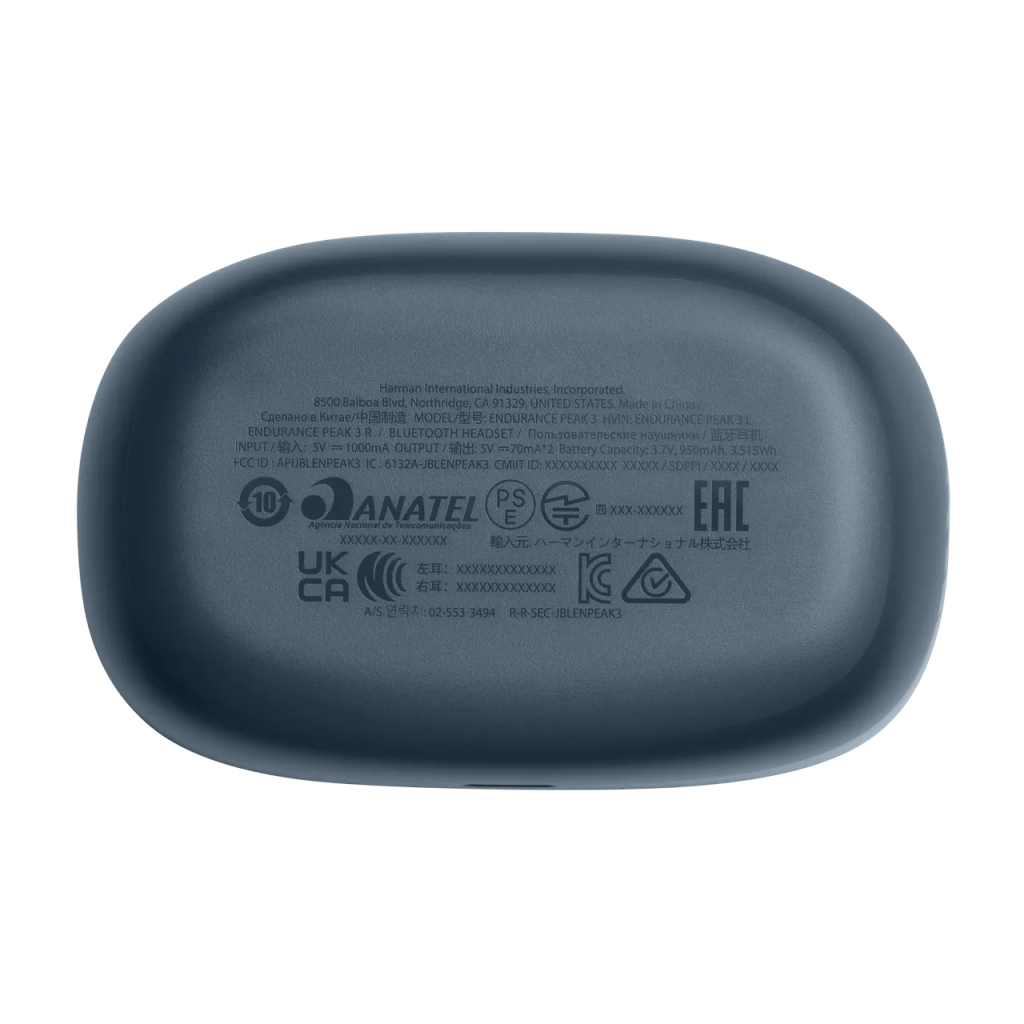 Навушники JBL Endurance Peak 3 Blue (JBLENDURPEAK3BLU) - зображення 10