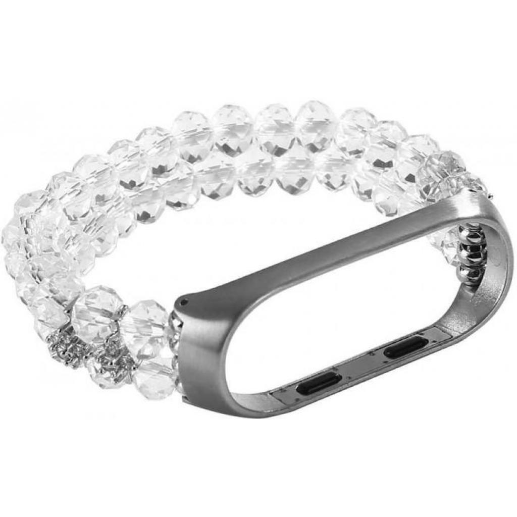 Ремінець до фітнес браслета XoKo Decorative для Xiaomi Mi Band 3/4 Silver (XK-XM-NG-Silver) - зображення 3