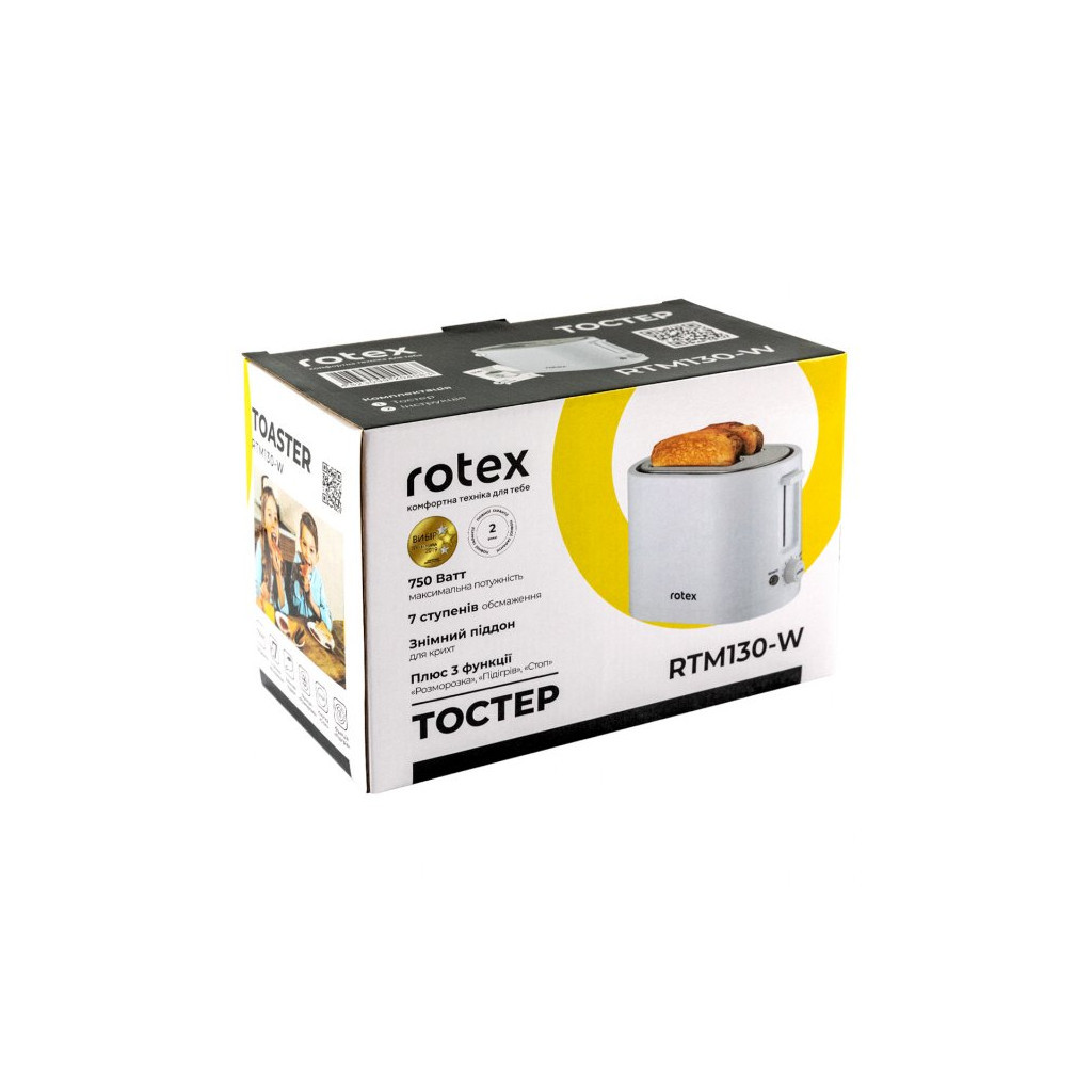 Тостер Rotex RTM130-W - зображення 4