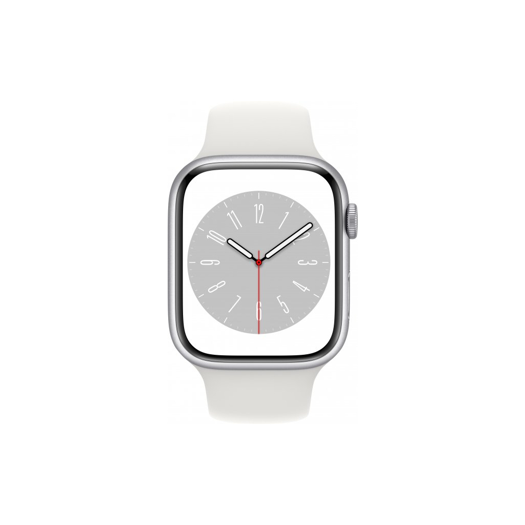 Смарт-годинник Apple Watch Series 8 GPS 45mm Silver Aluminium Case with White Sport Band - Regular (MP6N3UL/A) - зображення 2