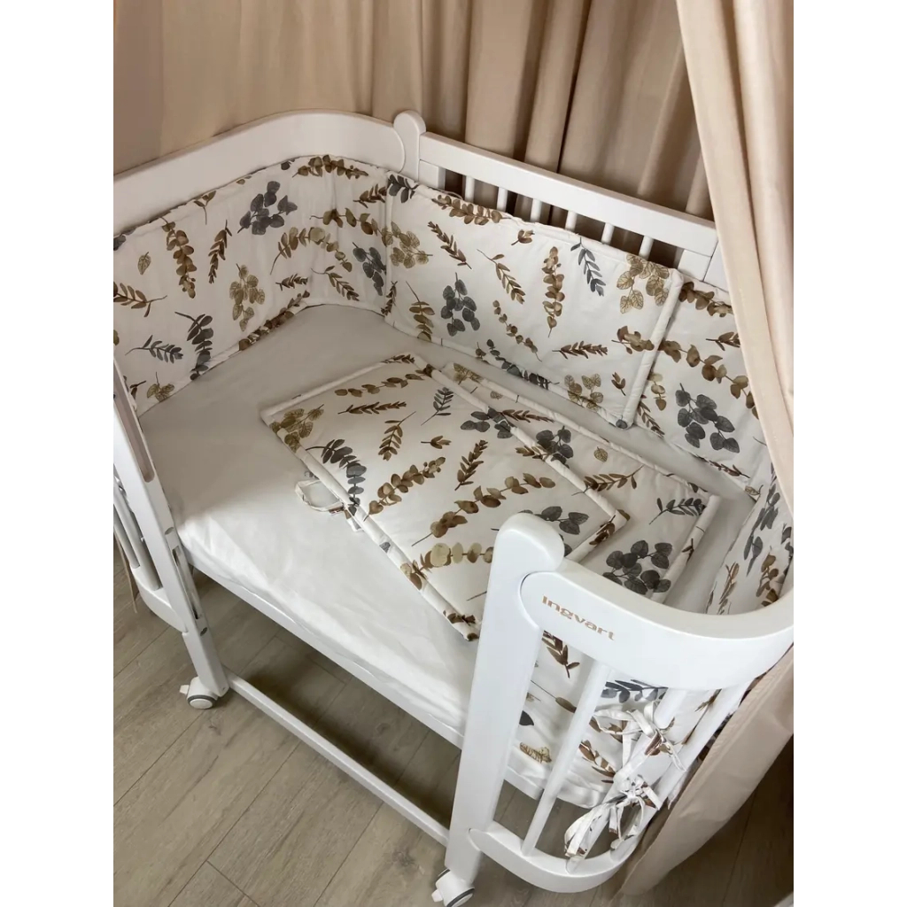 Ліжечко Ingvart трансформер Nika 60 Slim з опускною боковинкою (60х94, 60х120) біле (87290010) - зображення 6