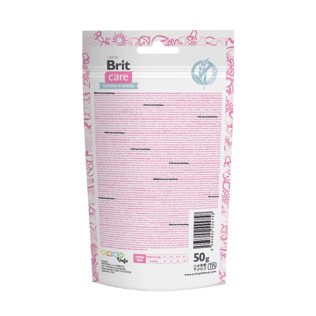 Ласощі для котів Brit Care Cat Snack Urinary з індичкою 50 г (8595602555758) - изображение 3