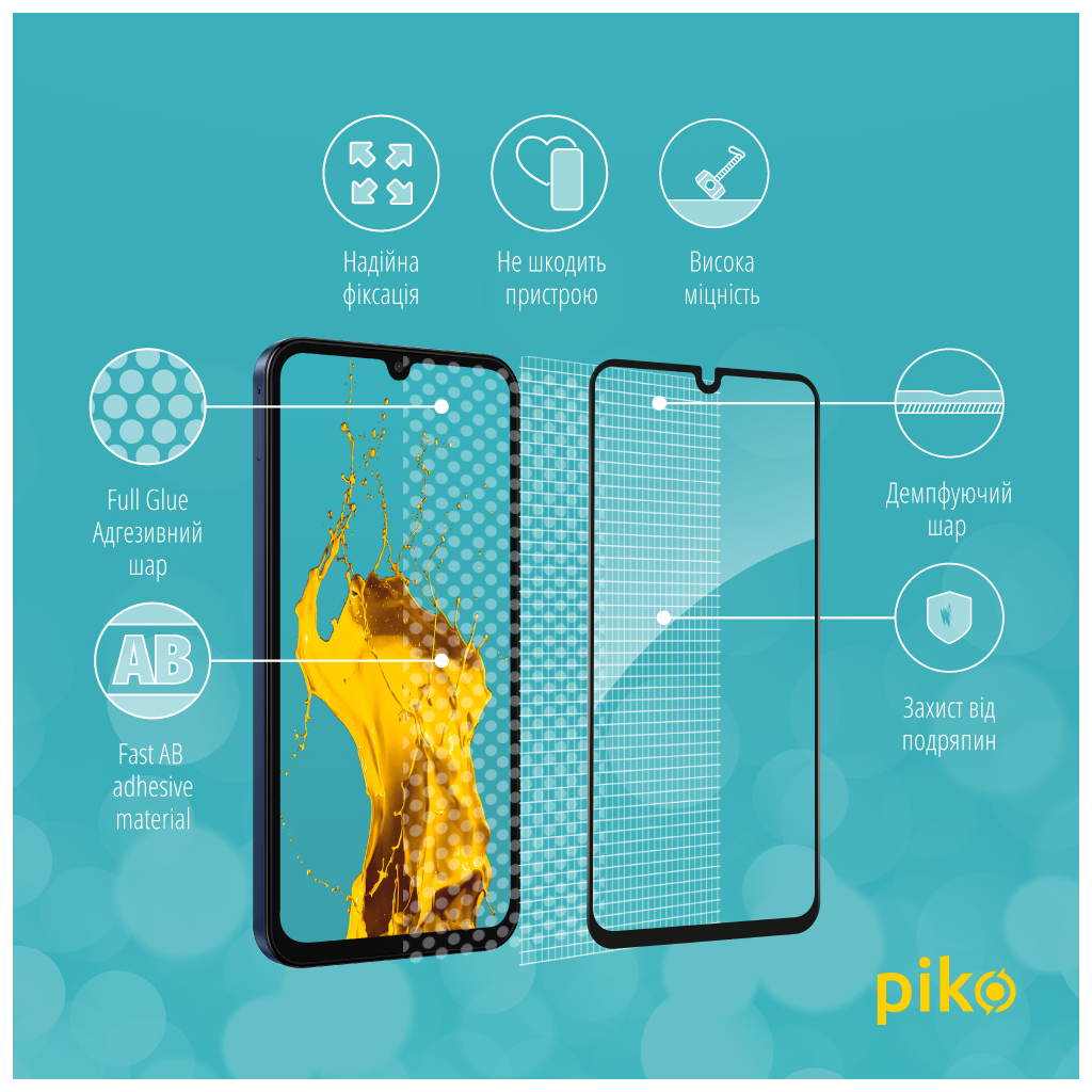 Скло захисне Piko Full Glue Samsung M15 Black (1283126591662) - зображення 3