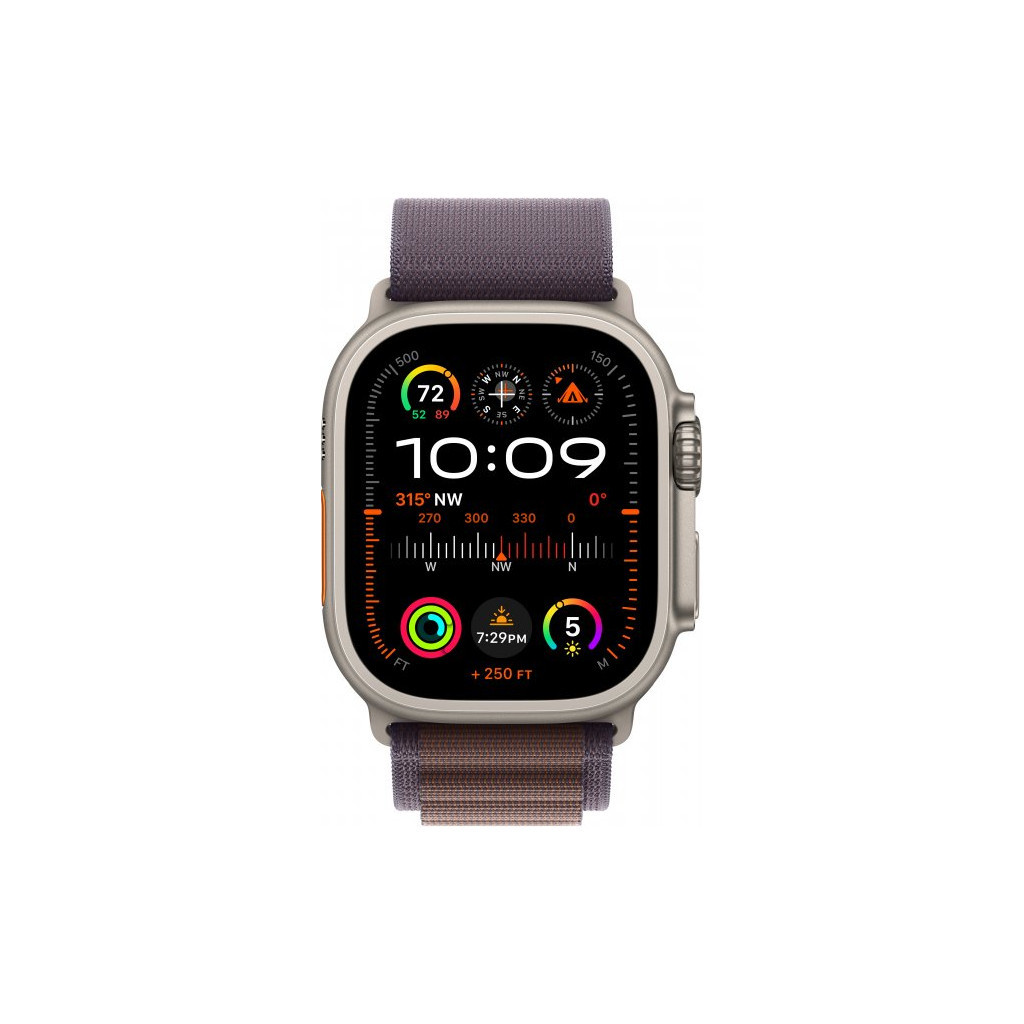 Смарт-годинник Apple Watch Ultra 2 GPS + Cellular, 49mm Titanium Case with Indigo Alpine Loop - Medium (MRET3UL/A) - зображення 2