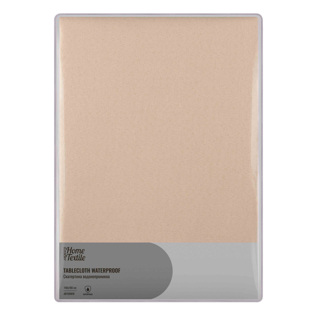 Скатертина Ardesto Waterproof 100% поліестер, айворі 120х140 см (ART07WW) - зображення 1