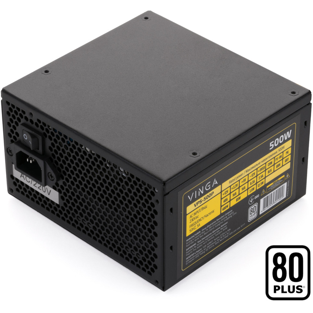 Блок живлення Vinga 500W (VPS-500P) - зображення 1