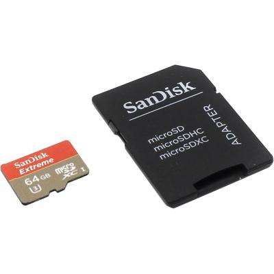 Карта пам'яті SanDisk 64GB microSDXC Class10 UHS-I V30 4K Extreme Action (SDSQXVF-064G-GN6AA) - зображення 2