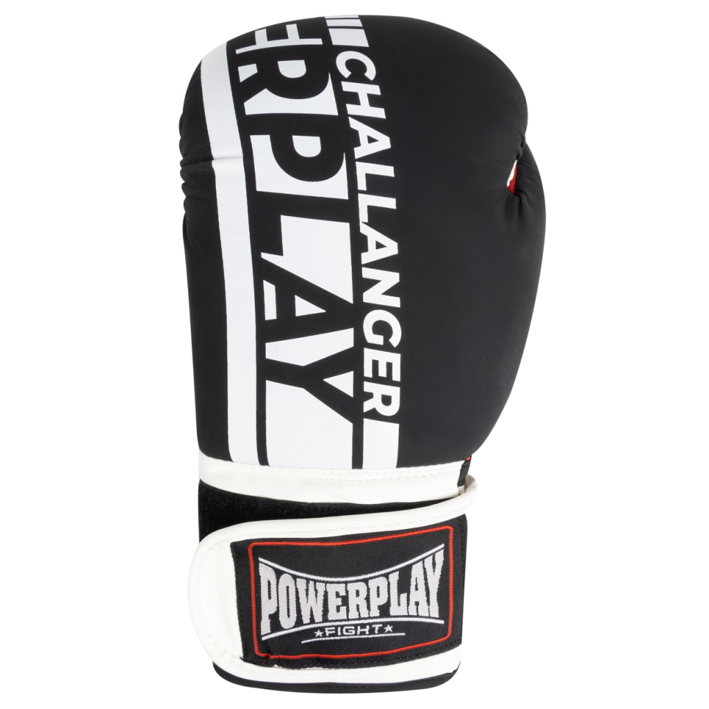 Боксерські рукавички PowerPlay 3086 Matt Challenger Чорно-Білі 14 унцій (PP_3086_14oz_Bl/White) - зображення 2