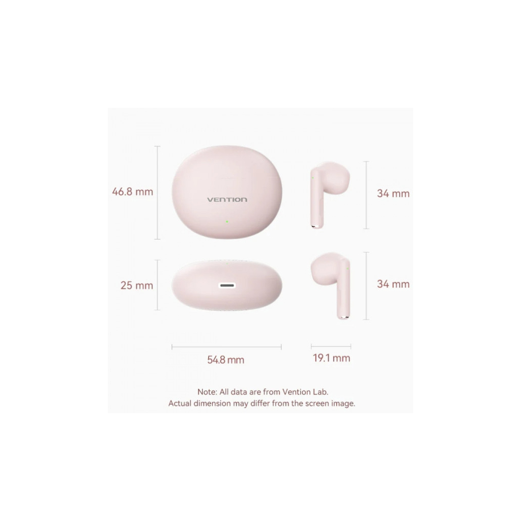 Навушники Vention Elf Earbuds E06 Pink (NBKP0) - зображення 2
