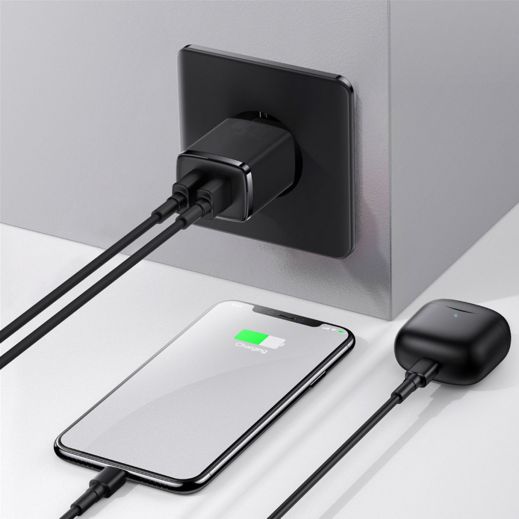 Зарядний пристрій Baseus Compact Charger 2U Black (CCXJ010201) - зображення 6