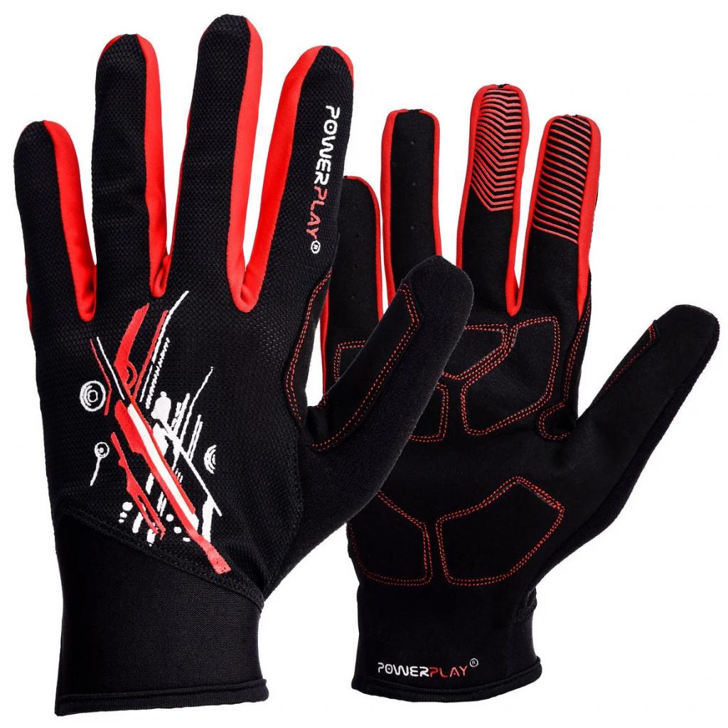 Велорукавиці PowerPlay 6607 Black/Red XXL (PP_6607_XXL_Red/Black) - зображення 1
