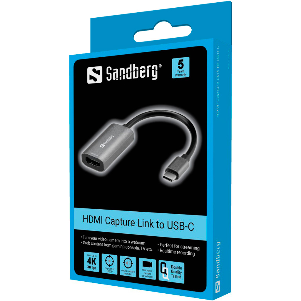 Перехідник USB 3.1 Type-С to HDMI (F) 4K Sandberg (136-36) - зображення 2