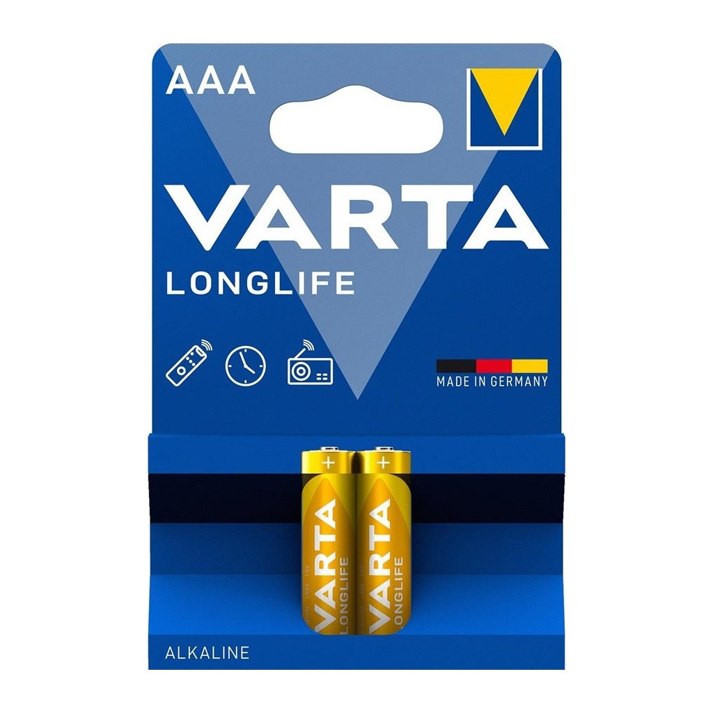 Батарейка Varta AAA Longlife лужна * 2 (04103101412) - зображення 1