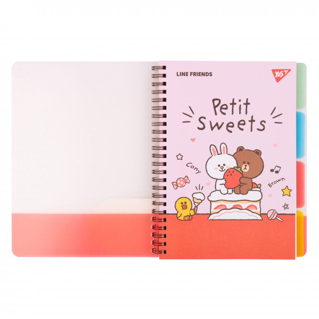 Зошит Yes А5 Line Friends пластикова обкладинка 80 аркушів, лінія (765737) - зображення 2