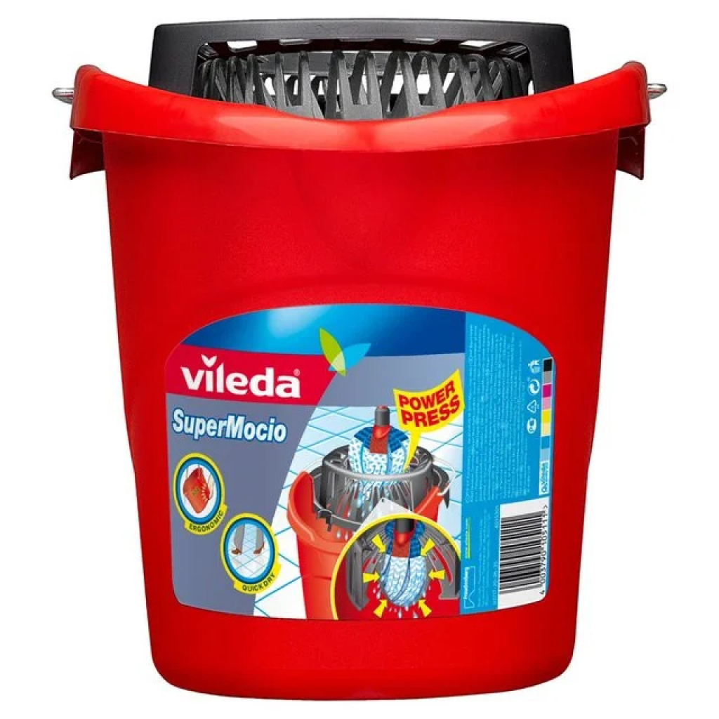 Відро для швабр Vileda Super Mocio з віджимом червоне 10 л (4003790105111) - зображення 2