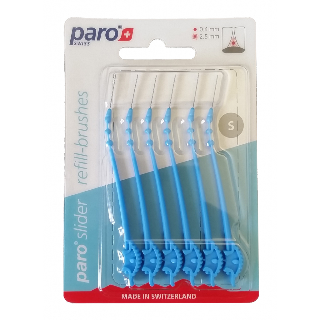 Щітки для міжзубних проміжків Paro Swiss slider змінні розмір S 6 шт. (7610458010327) - изображение 1