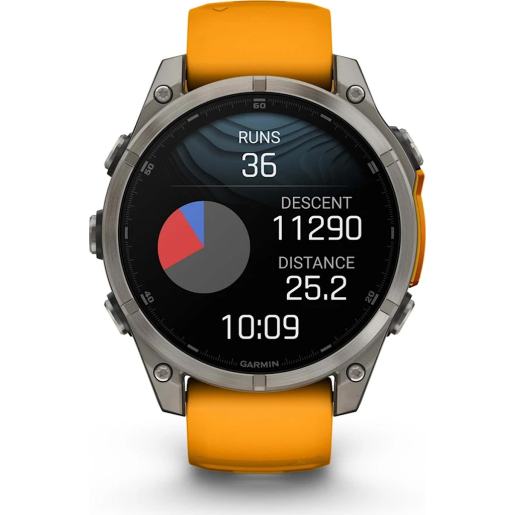 Смарт-годинник Garmin fenix 8 47mm, AMOLED, Saph, Ti/Bare/Grpht, SparkOrg/GrphtBd, (010-02904-11) - изображение 10