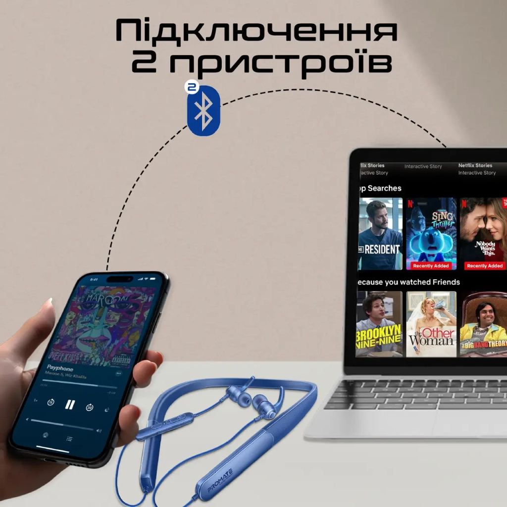 Навушники Promate Leap-200H Blue (leap-200h.blue) - зображення 10