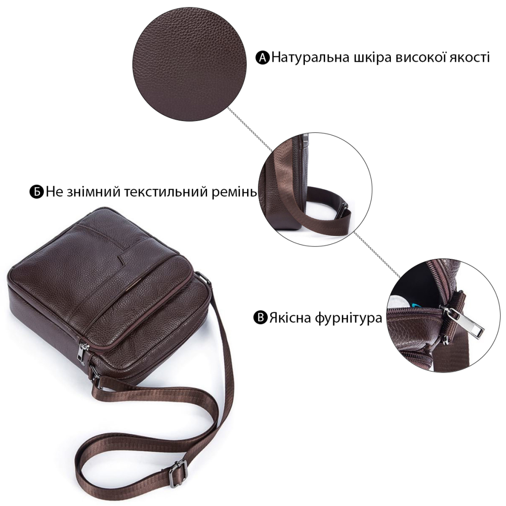 Сумка Vintage Коричнева (14744) - зображення 4