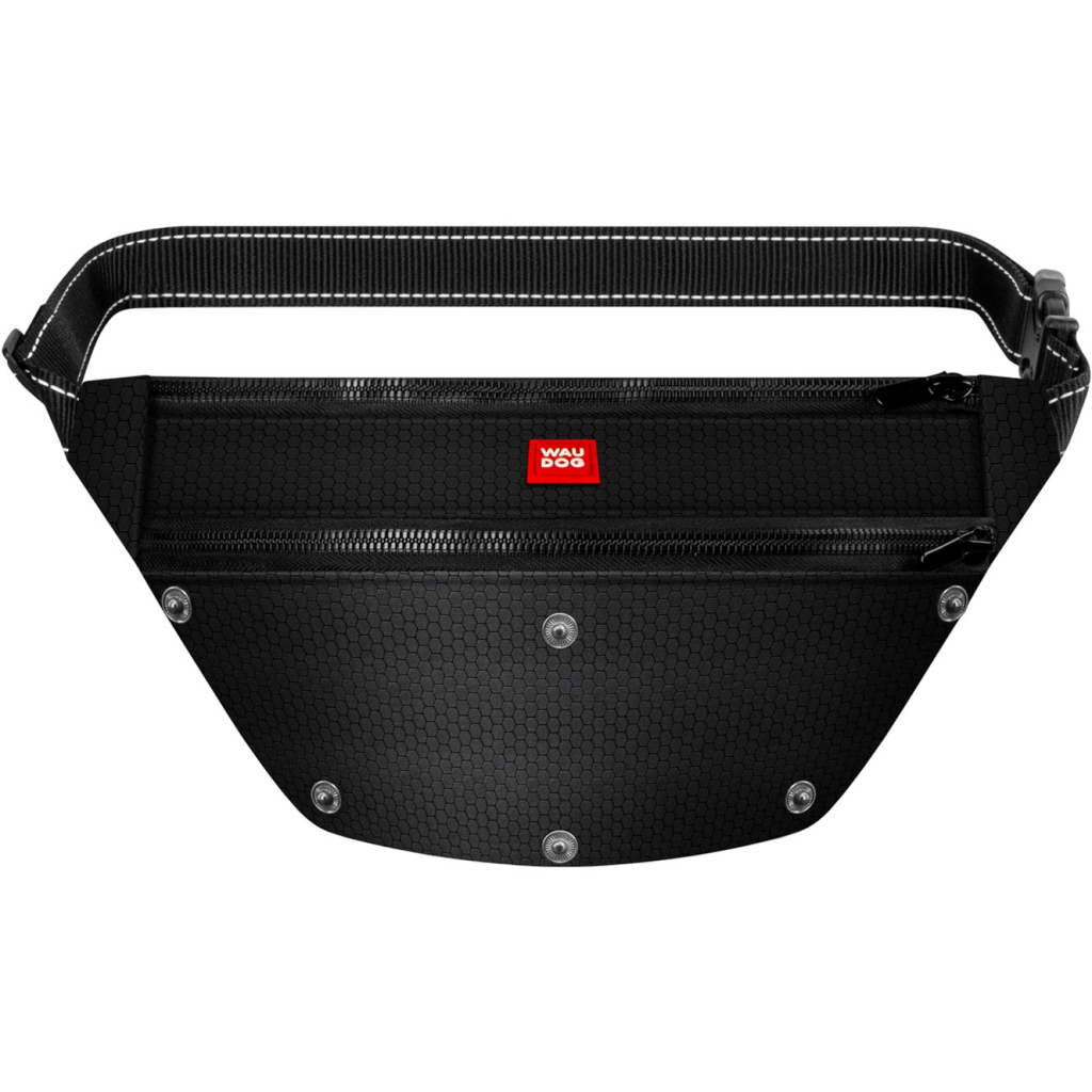 Поясна сумка-бананка для собак WAUDOG Textile "Шотландка червона" 33х17х10 см (5694) - зображення 5