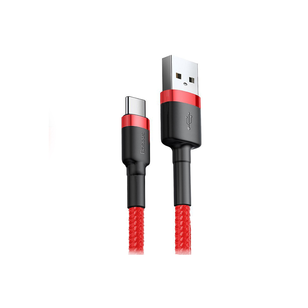 Дата кабель USB 2.0 AM to USB-C 0.5m 3A red Baseus (CATKLF-A09) - зображення 3