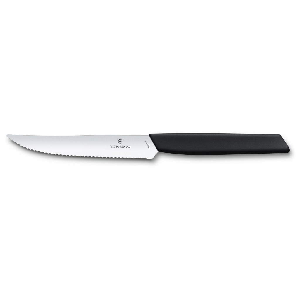 Кухонний ніж Victorinox Swiss Modern SteakPizza 12 см Serrated Black (6.9003.12W) - зображення 1